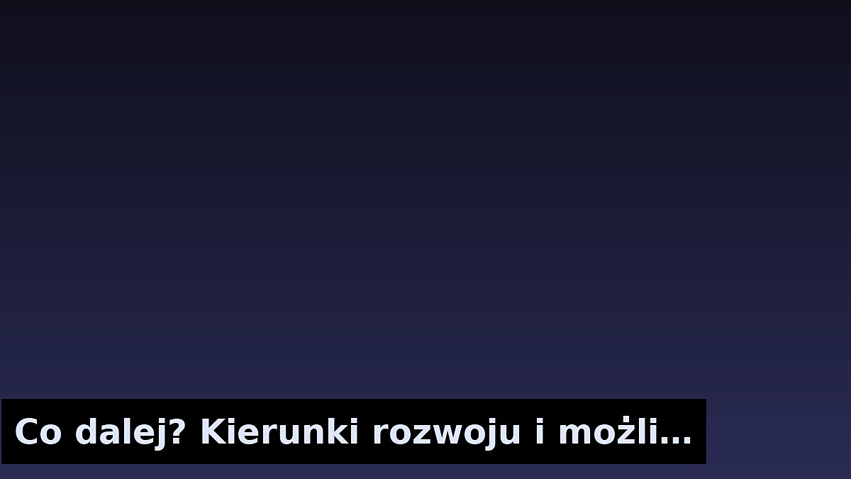 Co dalej? Kierunki rozwoju i możliwe współprace